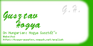 gusztav hogya business card